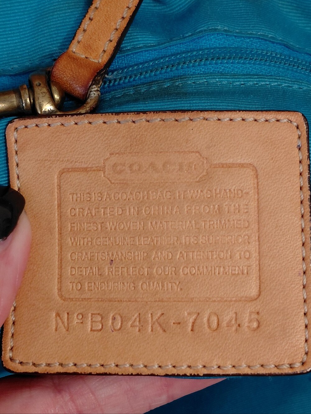 Coach Vintage Denim Signature Turnlock Tote Bag, Style # 7045 - Picture 9 of 14
